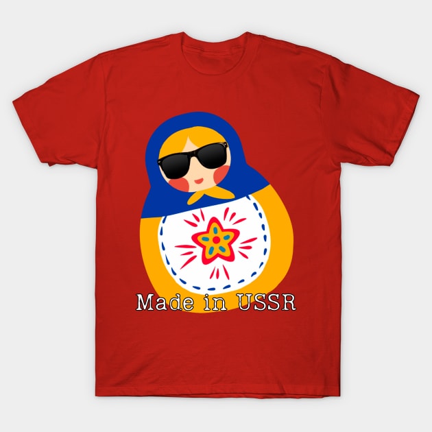 Russian matryoshka in sunglasses T-Shirt by LAV77